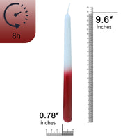 FCMSHAMD 8.46'' Red Green Taper Candles-Unscented(Pack of 2) EasyOptionXY LLC