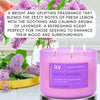 Lemon Lavender 3-Wick Candle Natural Soy Wax Candle for Home, 15.8 Oz Large Aromatherapy Candle for Relaxation, Scented Candle for Women and Men, Luxury Candle Gift for Him and Her EasyOptionXY LLC