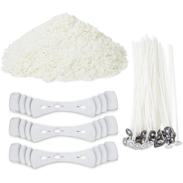 54 Pcs Homemade Candle Making Supplies Kit, 50 Candle Wicks, 5lb. White Palm Wax EasyOptionXY LLC