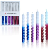 XINAOBAOLUO 8.46 inch Unscented Taper Candles Sticks Luxury Christmas Candles Pack of 6 EasyOptionXY LLC