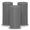 CANDWAX 3x6 Pillar Candles Set of 3 - Decorative Rustic Candles Unscented and No Drip Candles - Ideal as Wedding Candles or Large Candles for Home Interior - Dark Gray Candles EasyOptionXY LLC