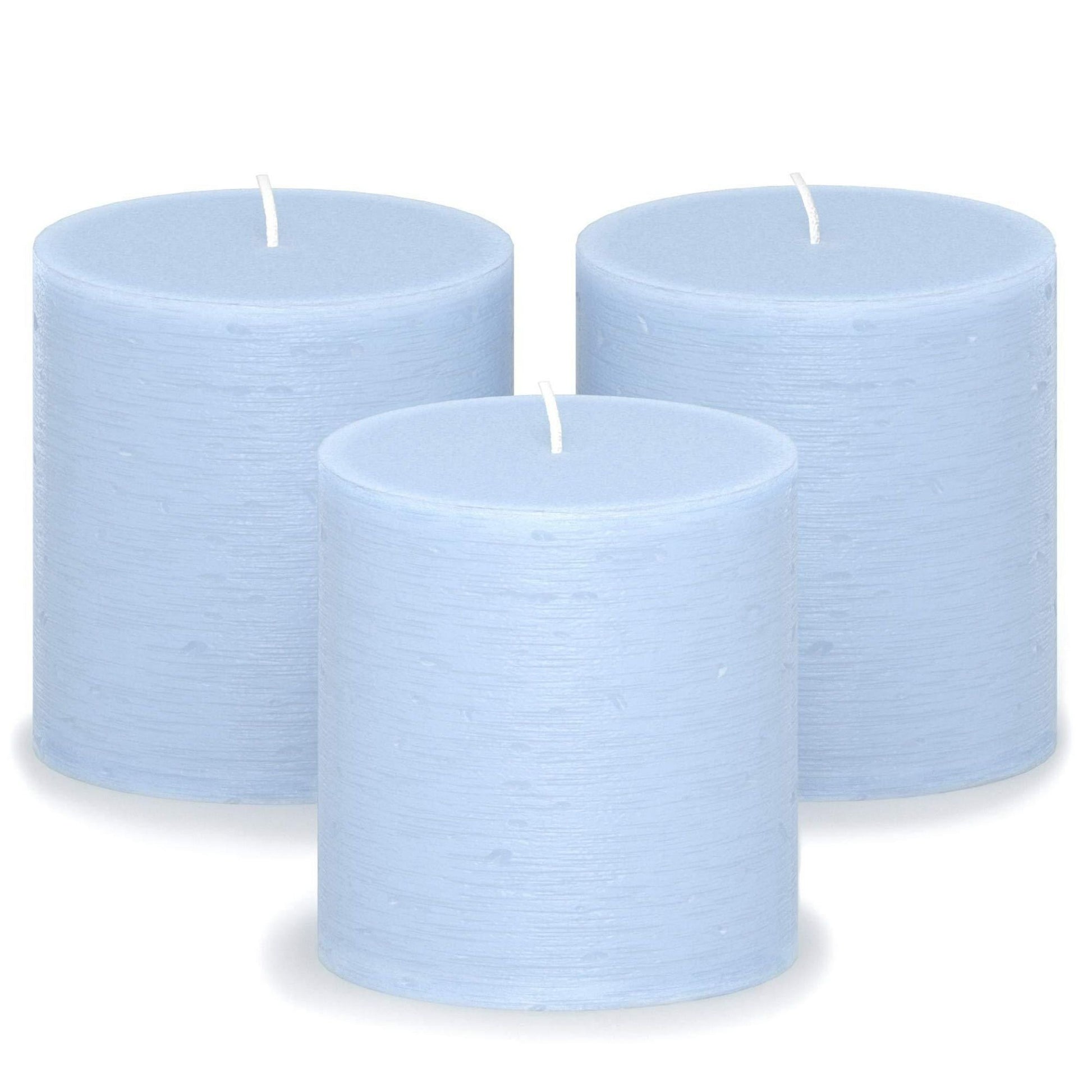 CANDWAX 3x6 Pillar Candles Set of 3 - Decorative Rustic Candles Unscented and No Drip Candles - Ideal as Wedding Candles or Large Candles for Home Interior - Dark Gray Candles EasyOptionXY LLC