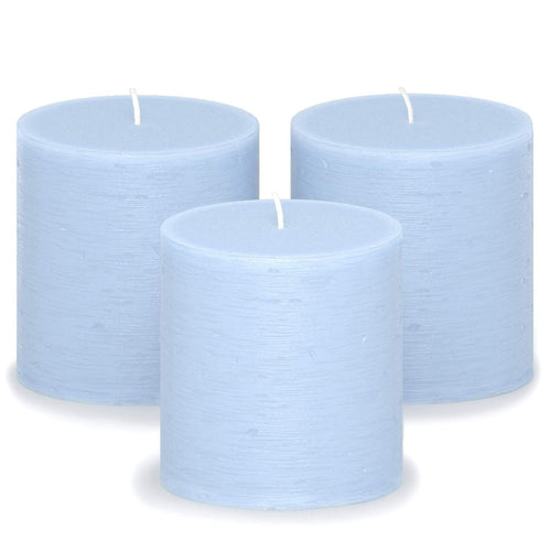 CANDWAX 3x6 Pillar Candles Set of 3 - Decorative Rustic Candles Unscented and No Drip Candles - Ideal as Wedding Candles or Large Candles for Home Interior - Dark Gray Candles EasyOptionXY LLC
