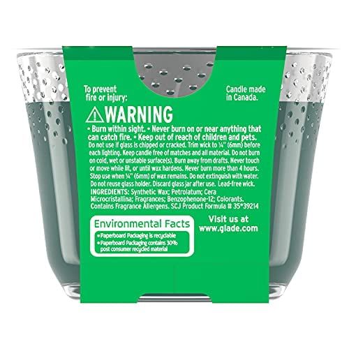 Glade Candle Pine Wonderland, Fragrance Candle Infused with Essential Oils, Air Freshener Candle, 3-Wick Candle, 6.8oz, 3 Count