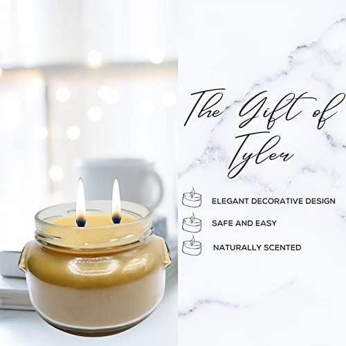 Tyler Candle Company Icon Jar Candle - Luxurious Scented Candle with Essential Oils - Long Burning Candles 110-120 Hours - Large Candle 22 oz with Worldwide Nutrition Multi Purpose Key Chain EasyOptionXY LLC