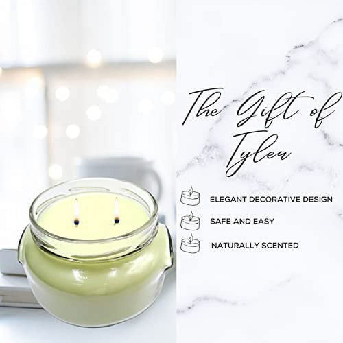 Tyler Candle Company Limelight Jar Candle - Luxurious Scented Candle with Essential Oils - Long Burning Candles 110-120 Hours - Large Candle 22 oz with Worldwide Nutrition Multi Purpose Key Chain EasyOptionXY LLC