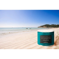 Nautica cnca145 14.5 oz Nautica Soy Wax Blend 3 Wick Candle - Costal Breeze Coconut & Aqua EasyOptionXY LLC
