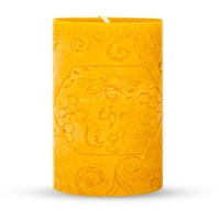 BeeTheLight Beeswax Large Pillar Candle (2.7" x 5.4") - Smokeless Unscented Candle - 72 Hours Burn Time - Natural & 100% Pure Beeswax Candle - Handmade Decorative Pillar Candle (Natural Yellow, Large) EasyOptionXY LLC