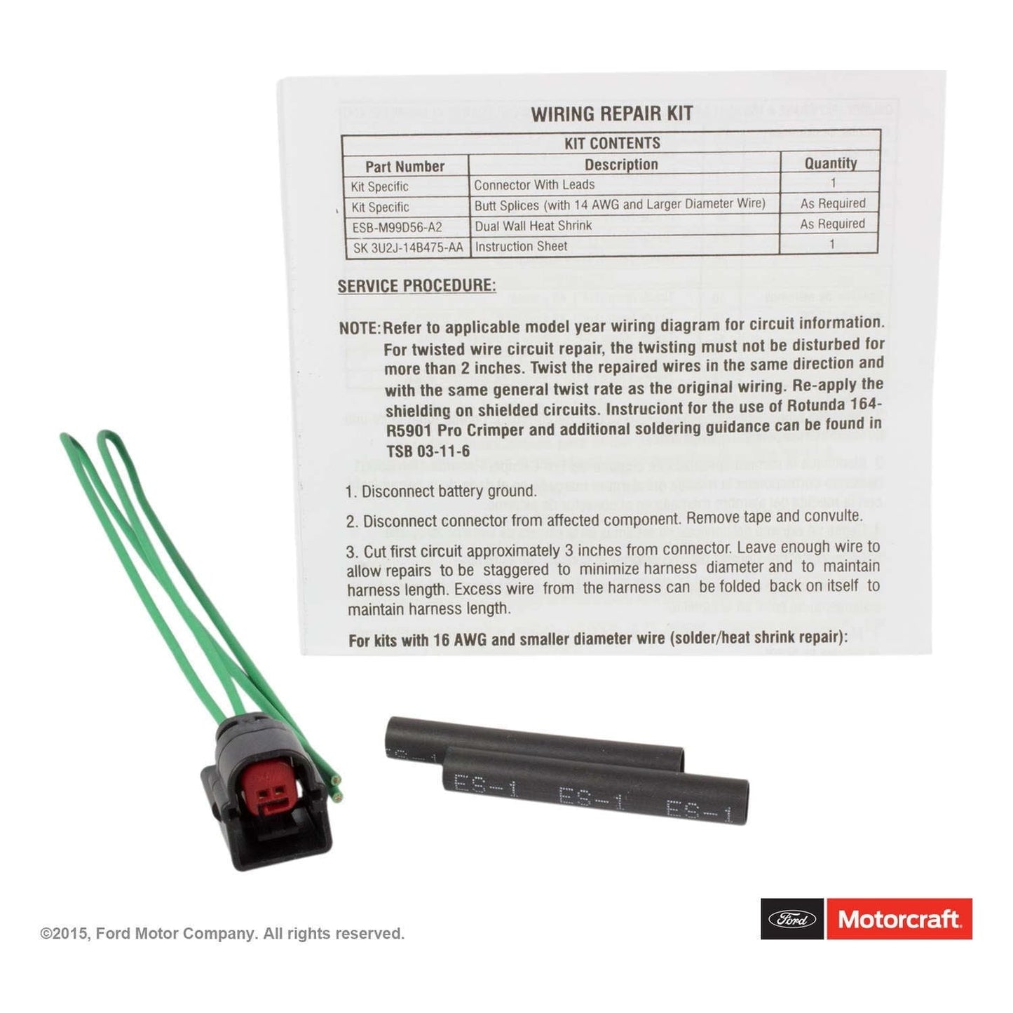 Motorcraft PCV Valve Heater Connector WPT-1082 Fits select: 2010 FORD F150, 2010-2014 FORD ESCAPE