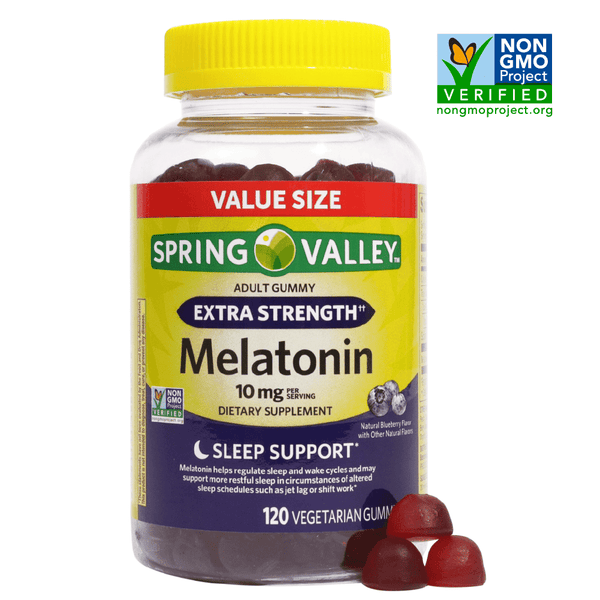 Spring Valley Vegetarian Melatonin Gummy Supplement; 10 mg; 120 Count EasyOptionXY LLC
