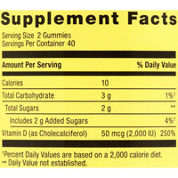 Spring Valley Vitamin D3 Gummy; 2000 IU; 80 Count EasyOptionXY LLC