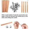 DADHOT 100set Candle Wick,Thicken Smokeless Cherry Wood Wicks for Candles-Long Lasting Flame-Easily Burn,Natural Candle Cores with Stand and Glue Dot,Candle Wicks for Candle Making EasyOptionXY LLC