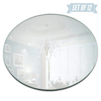 12 Inch Round Mirror Candle Plate with Round Edge set of 12 - Perfect for Table Wedding Centerpieces, Party Decor, Crafts EasyOptionXY LLC