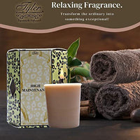 Tyler Candle Company High Maintenance Votive Candles - Luxury Scented Candle with Essential Oils - 16 Pack of 2 oz Small Candles with 15 Hour Burn Time Each - with Bonus Key Chain EasyOptionXY LLC