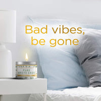 Manifestation Candles Pure White Sage Smudge Candle for House Energy Cleansing, Banishes Negative Energy I Purification and Chakra Healing - Natural Soy Wax Tin Candle EasyOptionXY LLC