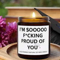 Nrnio Graduation Gift for Her/Him, Sooooo Proud of You Graduation Candle Soy Wax Lavender Scented Candle for Party Decorations, High School College Grad Gift, Best Friend Gift, 15OZ, 100Hr Burn Time EasyOptionXY LLC