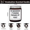 Nrnio Graduation Gift for Her/Him, Sooooo Proud of You Graduation Candle Soy Wax Lavender Scented Candle for Party Decorations, High School College Grad Gift, Best Friend Gift, 15OZ, 100Hr Burn Time EasyOptionXY LLC