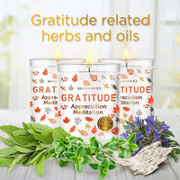 Magnificent 101 Long Lasting Set of 3 Gratitude Smudge Candles | 3.5 Oz Each - 42 Hour Burn |Soy Wax Candle for House Energy Cleansing, Meditation & Manifestation EasyOptionXY LLC