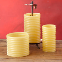 Eclipse - Candle by The Hour- 144-Hour 20561B Dreamy Stylish Beeswax Candle Coil - Beige Un-Scented EasyOptionXY LLC