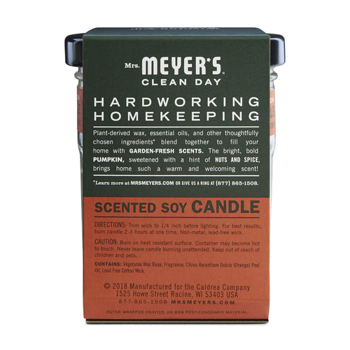 Mrs. Meyer's Clean Day Scented Soy Candle, Small Glass,&nbsp;Pumpkin, 4.9 oz EasyOptionXY LLC