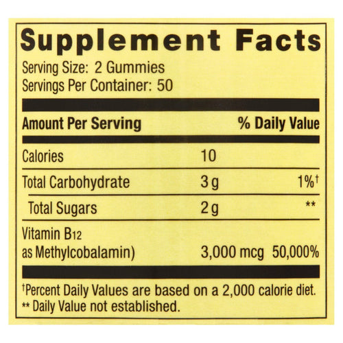 Spring Valley Vitamin B12 Gummy; 3000 mcg; 100 Count EasyOptionXY LLC