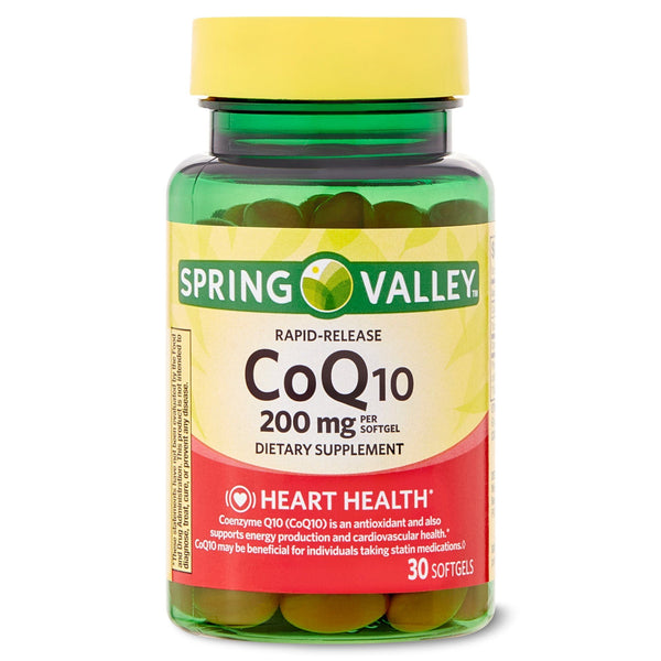 Spring Valley Rapid-Release CoQ10 Dietary Supplement; 200 mg; 30 Count EasyOptionXY LLC