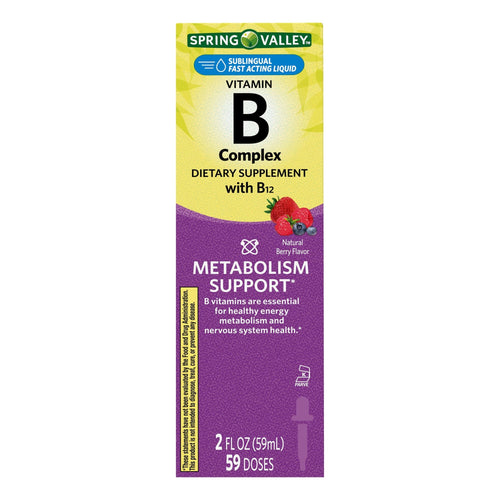 Spring Valley Liquid Vitamin B Complex Dietary Supplement with B12; 2 fl oz EasyOptionXY LLC