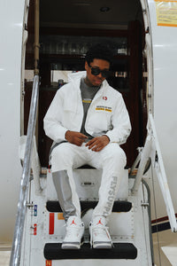 Happy Pockets Windbreaker Zip-Up Jacket (White) Fly Supply Co