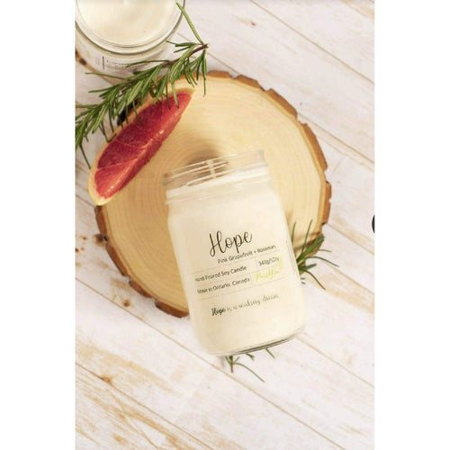 PureYou Handmade Scented Soy Wax Candle Fresh Pink Grapefruit and Rosemary EasyOptionXY LLC