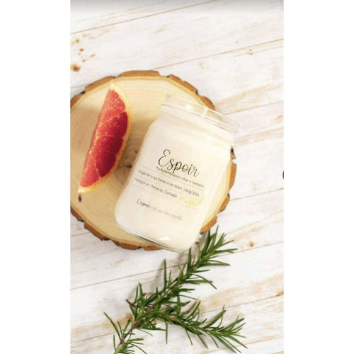 PureYou Handmade Scented Soy Wax Candle Fresh Pink Grapefruit and Rosemary EasyOptionXY LLC