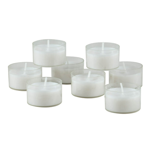 Stonebriar Unscented Long Burning Clear Cup Tealight Candles with 6-7 Hour Burn, 48 Pack, White EasyOptionXY LLC