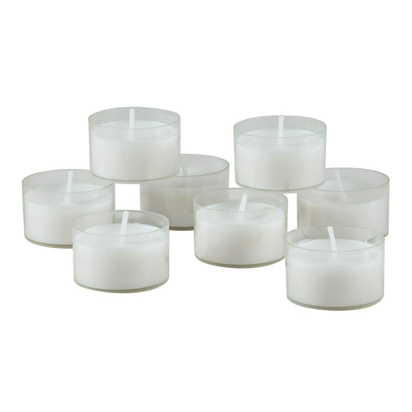 Stonebriar Unscented Long Burning Clear Cup Tealight Candles with 6-7 Hour Burn, 48 Pack, White EasyOptionXY LLC