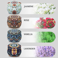 OSHINE 4-PACK Christmas Candles Scented Candles Gift Set Aromatherapy Soy Candles 100% Natural Soy 4.4 oz Strongly Fragrance Stress Relief for Mother's Day,Valentine's Day,Birthday,Anniversary EasyOptionXY LLC