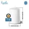Hyoola 2 x 3 White Unscented European Made Pillar Candles, Dripless Paraffin Wax with Smokeless Cotton Wicks, 4-Pack EasyOptionXY LLC
