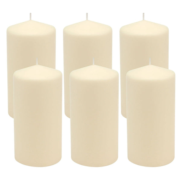 Stonebriar 3" x 6" Unscented 1-Wick Ivory Pillar Candles, 6 Pack EasyOptionXY LLC