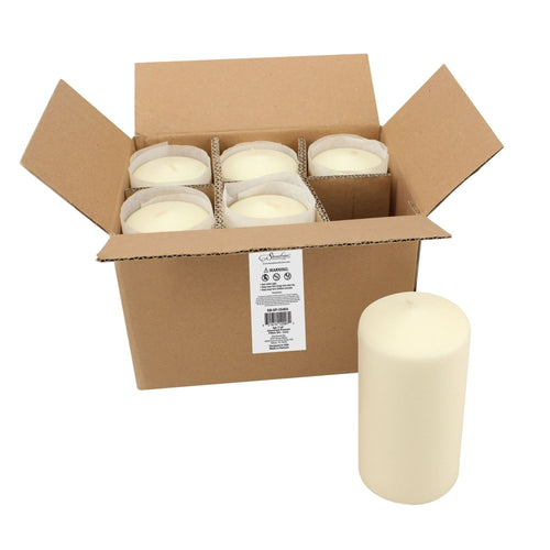 Stonebriar 3" x 6" Unscented 1-Wick Ivory Pillar Candles, 6 Pack EasyOptionXY LLC