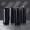 Hyoola 2 x 6 Black Unscented European Made Pillar Candles, Dripless Paraffin Wax with Smokeless Cotton Wicks, 4-Pack EasyOptionXY LLC