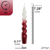 FCMSHAMD 7.3'' White Red Dripless Taper Candles(2 Pack) EasyOptionXY LLC