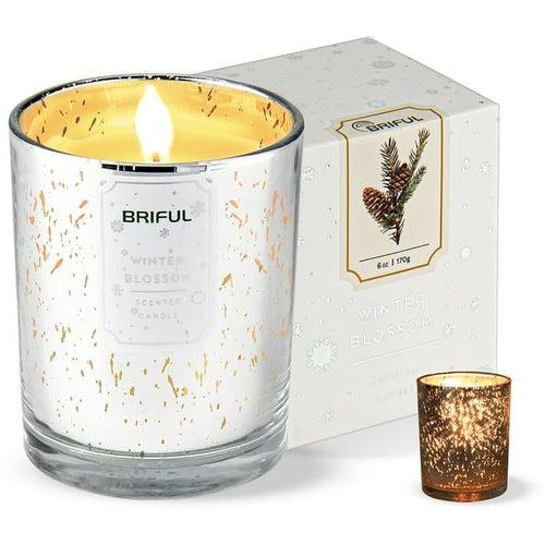 Briful Scented Candles Pine Candle Aromatherapy Soy Candle Jar Christmas Gifts White EasyOptionXY LLC