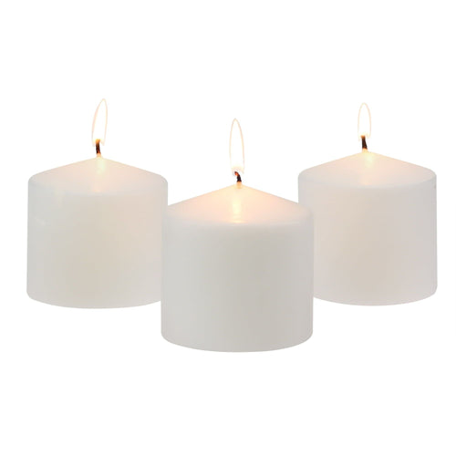 Stonebriar 3" x 3" Unscented 1-Wick White Pillar Candles, 3 Pack EasyOptionXY LLC