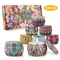 Candles for Mom, Scented Candles Gifts 280H Burning Time, Soy Candles, Aromatherapy Candles for Stress Relief, Relaxation, Bath, Yoga, 8 Pack EasyOptionXY LLC