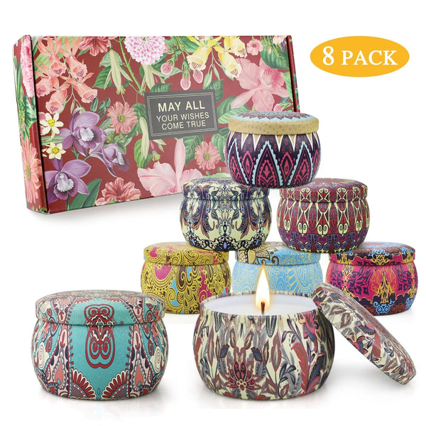 Candles for Mom, Scented Candles Gifts 280H Burning Time, Soy Candles, Aromatherapy Candles for Stress Relief, Relaxation, Bath, Yoga, 8 Pack EasyOptionXY LLC