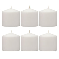 Stonebriar 3" x 3" Unscented 1-Wick White Pillar Candles, 6 Pack EasyOptionXY LLC