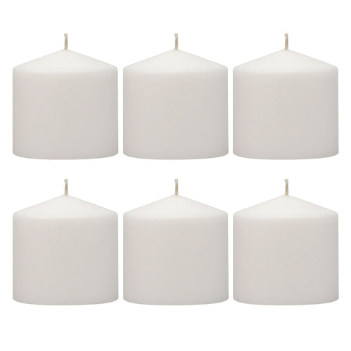 Stonebriar 3" x 3" Unscented 1-Wick White Pillar Candles, 6 Pack EasyOptionXY LLC