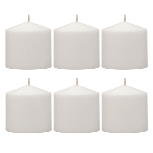 Stonebriar 3" x 3" Unscented 1-Wick White Pillar Candles, 6 Pack EasyOptionXY LLC