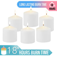 Stonebriar 3" x 3" Unscented 1-Wick White Pillar Candles, 6 Pack EasyOptionXY LLC