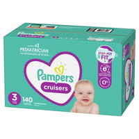 Pampers Cruisers Active Fit Taped Diapers Size 3, 140 Count EasyOptionXY LLC