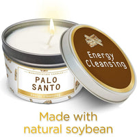 Manifestation Candles Purification and Chakra Healing - Natural Soy Wax Tin Candle With Palo Santo, Woody & Earthy Scented EasyOptionXY LLC