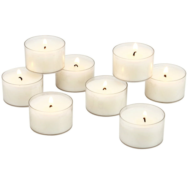 Stonebriar Unscented Long Burning Clear Cup Tealight Candles with 8 Hour Burn Time, 96 Pack, White EasyOptionXY LLC