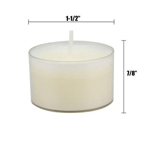 Stonebriar Unscented Long Burning Clear Cup Tealight Candles with 8 Hour Burn Time, 96 Pack, White EasyOptionXY LLC